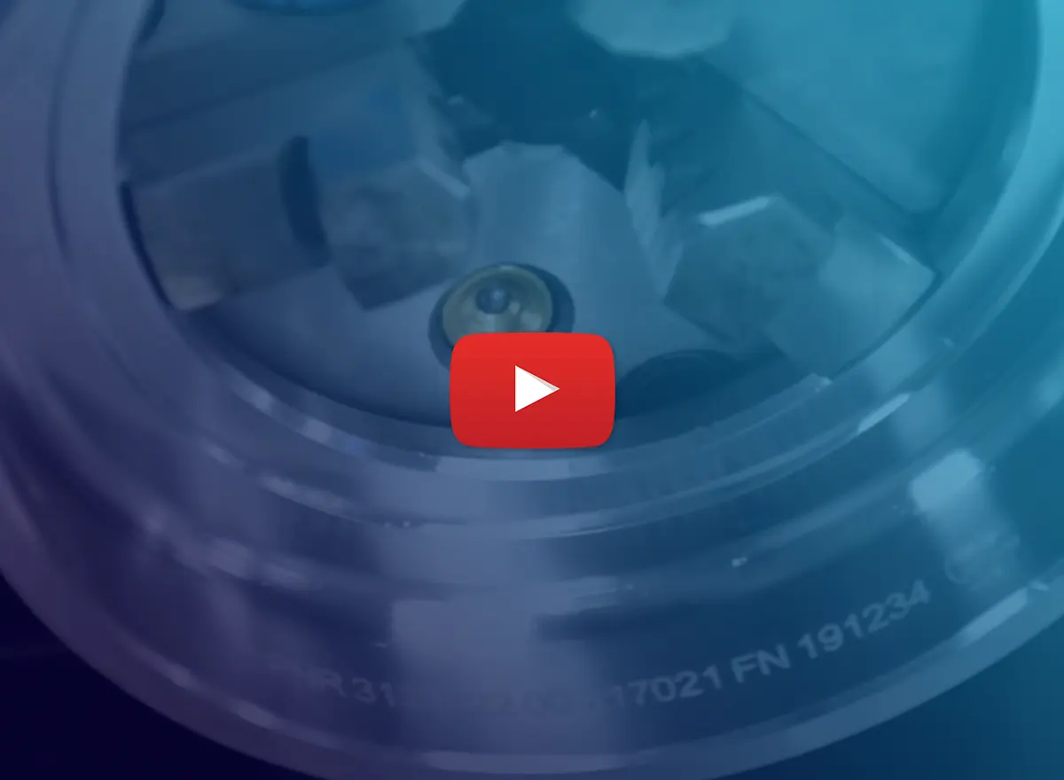 Alphanumeric Rotary ID Marking on Metal Rings Fiber Laser